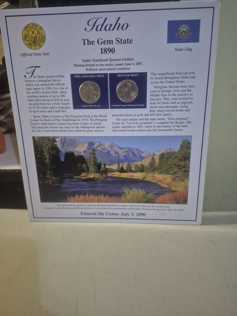 Utah And Idaho State Quarters